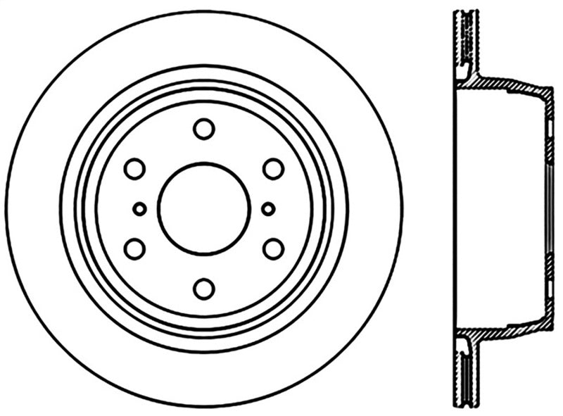 StopTech 07-18 Cadillac Escalade SportStop Slotted & Drilled Rear Left Cryo Rotor