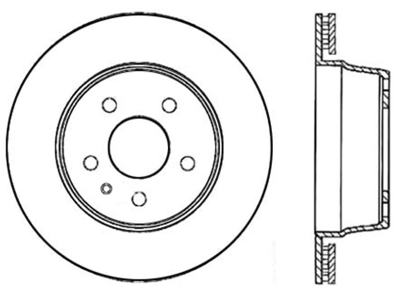 StopTech 08-15 Audi TT Quattro Rear Left Drilled Sport Cryo Brake Rotor