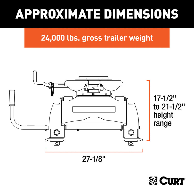 Curt Q24 5th Wheel Hitch w/Roller