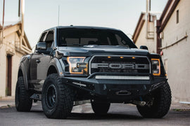 Addictive Desert Designs 17-18 Ford F-150 Raptor HoneyBadger Front Bumper w/ Winch Mount - GTR Auto