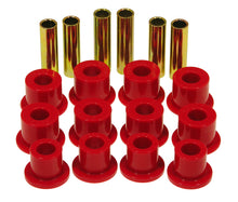 Load image into Gallery viewer, Prothane 74-77 Jeep Cherokee Front Spring &amp; Shackle Bushings (w/ 1.25in OD Main Eye) - Red