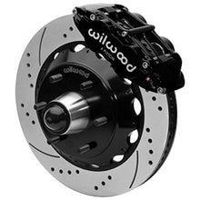 Load image into Gallery viewer, Wilwood 63-87 C10 FNSL6R Front Big Brake Brake Kit 14in drill/slot 6x5.5 BP for drop spindles - Blk