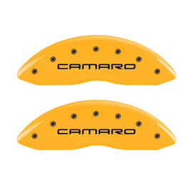 MGP 4 Caliper Covers Engraved F & R Gen 4/Camaro Yellow Finish Black Char 2000 Chevrolet Camaro