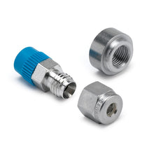 Load image into Gallery viewer, Autometer 3/16in Compression - 1/8in NPT Connector Fitting and Mating 1/8in NPT Weld Fitting