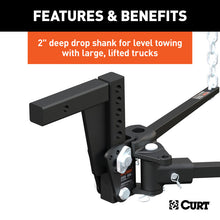 Load image into Gallery viewer, Curt Deep Drop Trunnion Bar Weight Distribution Hitch (8,000 - 10,000 LBS, 30-5/8in Bars)