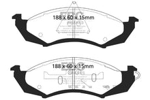 Load image into Gallery viewer, EBC 89-91 Ford Thunderbird 3.8 Greenstuff Front Brake Pads