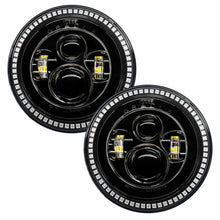 Load image into Gallery viewer, Oracle 7in High Powered LED Headlights - Black Bezel - ColorSHIFT - BC1