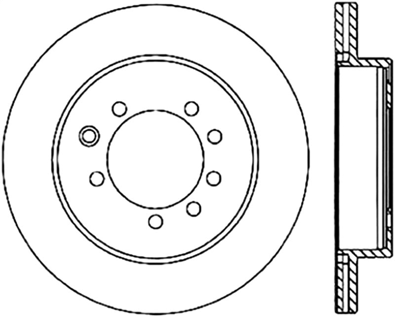 StopTech Power Slot 87-89 Conquest 5 Lug / 83-89 Starion 5 Lug Cryo Slotted Rear Left Rotor