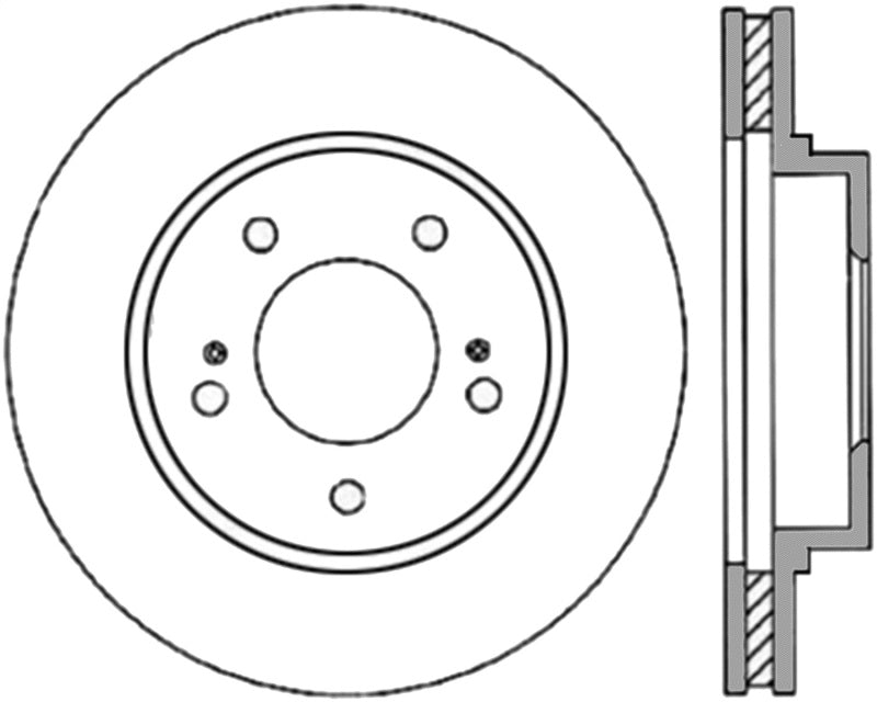 StopTech 01-07 Toyota Highlander Cryo Sport Slotted Vented Front Left Rotor