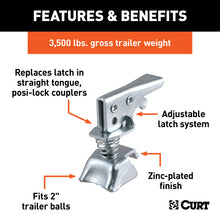 Load image into Gallery viewer, Curt Replacement 2in Posi-Lock Coupler Latch for Straight-Tongue Couplers