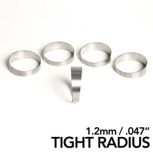 Load image into Gallery viewer, Ticon Industries 2.13in Diameter 1.25D Tight Radius 1.2mm/.047in Titanium Pie Cut - 5pk