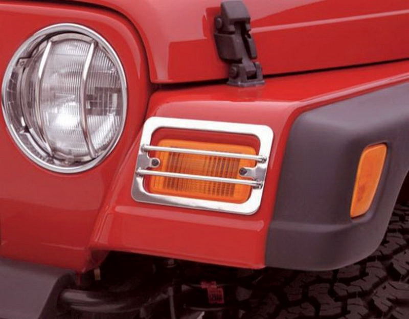 Rampage 1997-2006 Jeep Wrangler(TJ) Euro Headlight Guards - Stainless