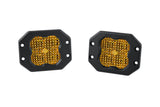 Diode Dynamics SS3 LED Pod Sport - Yellow Flood Flush (Pair)