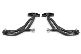 BMR 10-14 Ford Mustang Adj. Lower A-Arms Delrin/Rod End w/ 19mm STD. Ball Joint - Black Hammertone - GTR Auto