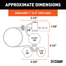 Load image into Gallery viewer, Curt Universal Tri-Ball Trailer Coupler Lock Fits 1-7/8in / 2in / 2-5/16in