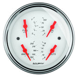 Autometer Arctic White 5in Quad GA, Fuel Level, 0-90 OHM