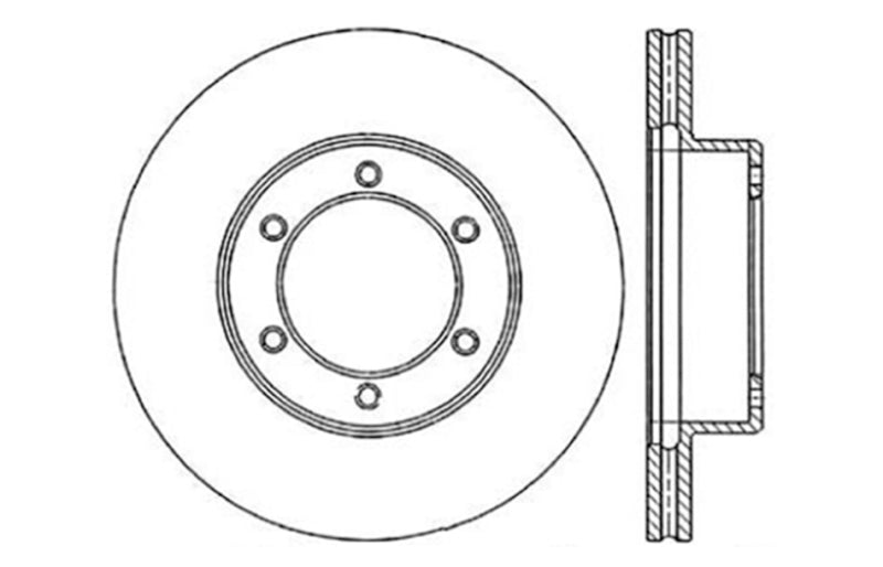 StopTech 91-98 Toyota 4Runner Drilled Sport Front Right Rotor