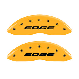 MGP 4 Caliper Covers Engraved Front & Rear EDGE/2015 Yellow finish black ch