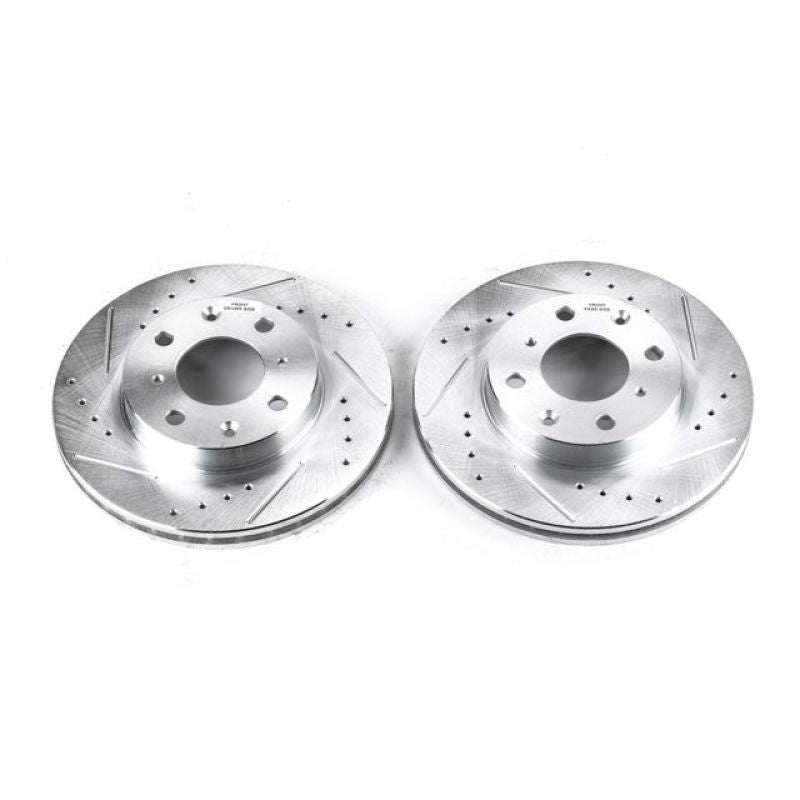 Power Stop 90-00 Honda Civic Front Evolution Drilled & Slotted Rotors - Pair