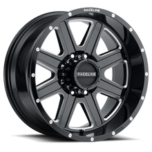 Load image into Gallery viewer, Raceline 940M Hostage 20x10in / 8x170 BP / -19mm Offset / 125.2mm Bore - Black &amp; Milled Wheel