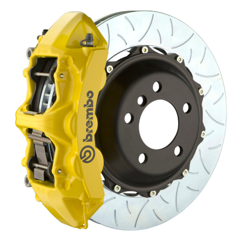 Brembo 16-18 Focus RS Front GT BBK 6 Piston Cast 380x32 2pc Rotor Slotted Type-3- Yellow