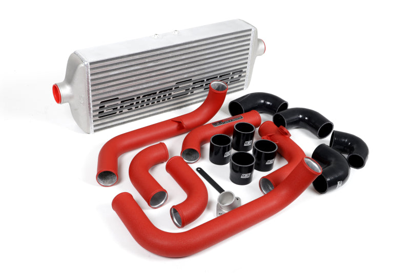 GrimmSpeed 2008-2014 Subaru WRX Front Mount Intercooler Kit Raw Core / Red Pipe