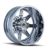 Mayhem 8101 Monstir 17x6.5 / 8x200 BP / -140mm Offset / 142mm Hub Rear Chrome Wheel