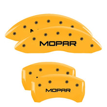 Load image into Gallery viewer, MGP Front set 2 Caliper Covers Engraved Front MGP Yellow finish black ch