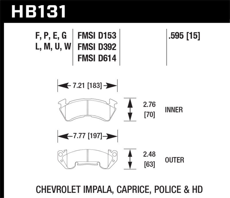 Hawk DTC-80 79-86 Chevy C20 Front Race Brake Pads