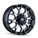 Mayhem 8015 Warrior 20x9 / 5x150 BP / 0mm Offset / 110mm Hub Black/Machined Face Wheel