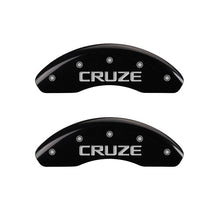 Load image into Gallery viewer, MGP Front set 2 Caliper Covers Engraved Front Cruze Black finish silver ch