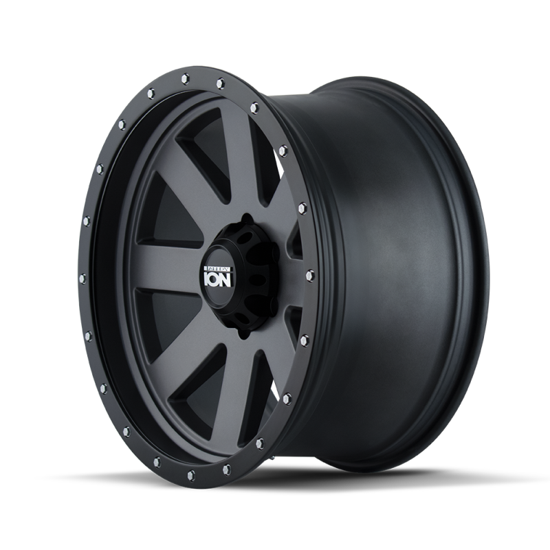 ION Type 134 20x9 / 5x127 BP / 0mm Offset / 83.82mm Hub Matte Gunmetal/Black Beadlock Wheel