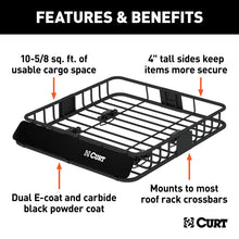 Load image into Gallery viewer, Curt 41-1/2in x 37in Roof Rack Cargo Carrier