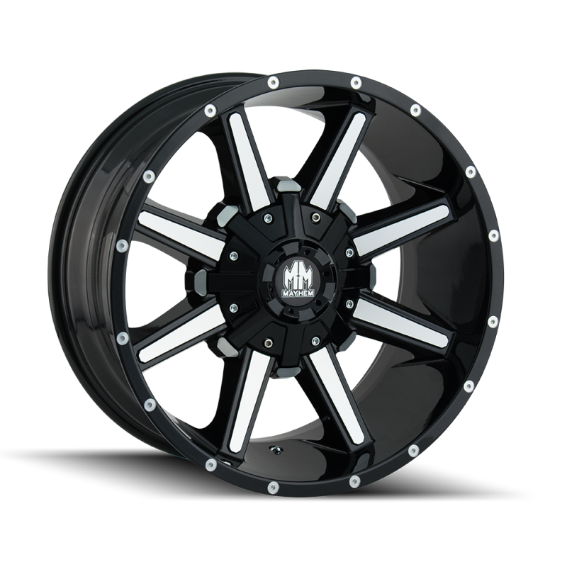 Mayhem 8104 Arsenal 20x10 / 6x135 BP / -19mm Offset / 106mm Hub Black/Machined Face Wheel