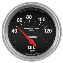 Load image into Gallery viewer, Autometer Sport-Comp 66.7mm 40-120 Deg C Short Sweep Electronic Oil Temperature Gauge