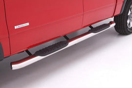 Lund 2019 Chevy Silverado 1500 Double Cab 5In Oval Curved SS Nerf Bars - Polished Stainless - GTR Auto