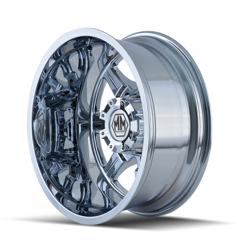 Mayhem 8101 Monstir 19.5x6.75 / 8x165.1 BP / -143mm Offset / 121.3mm Hub Rear Chrome Wheel