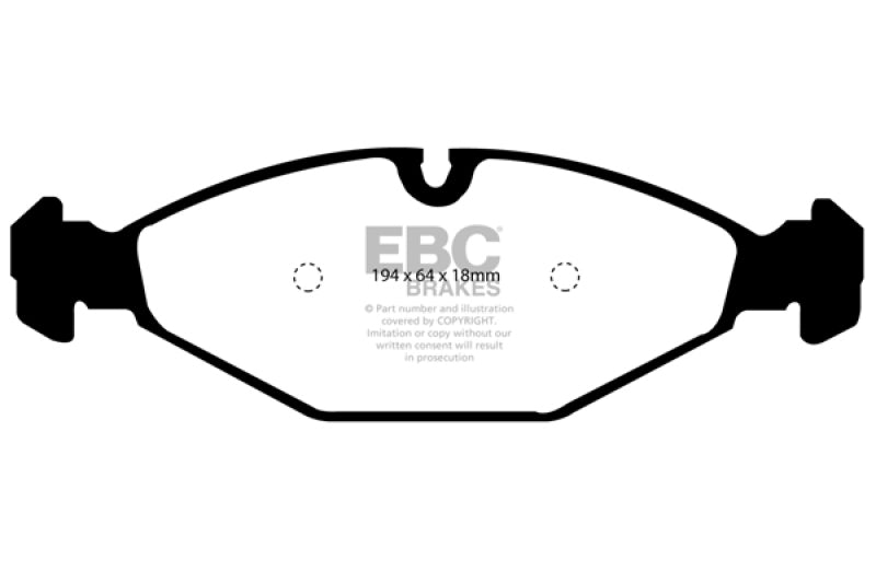 EBC 94 Jaguar XJ12 6.0 Yellowstuff Front Brake Pads