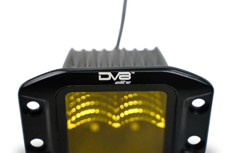 DV8 3-Inch Elite Series LED Amber Flush Mount Pod Light