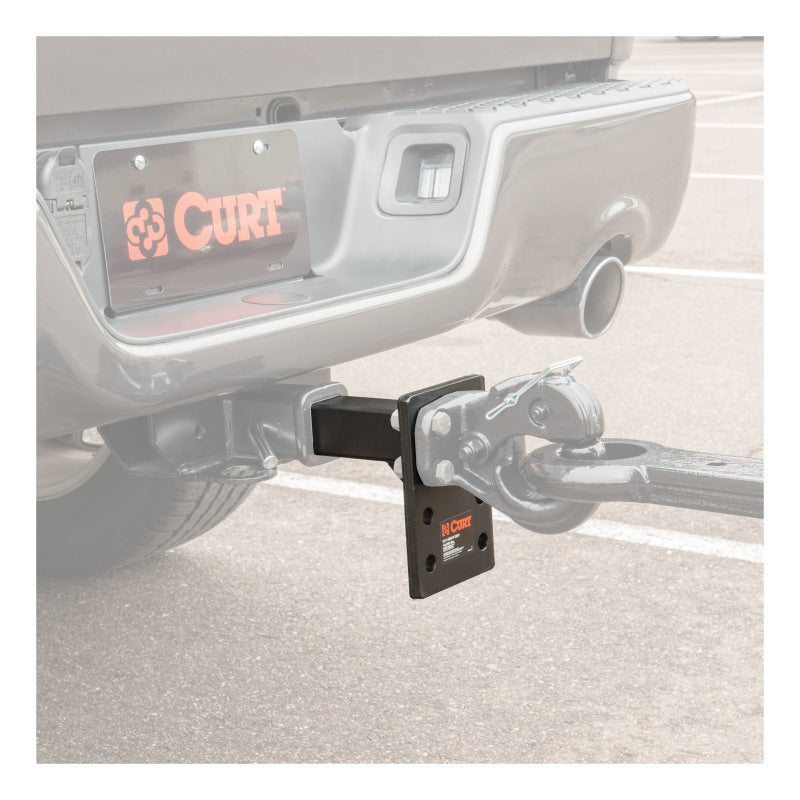 Curt Adjustable Pintle Mount (2in Shank 10000lbs 7in High 6in Long)