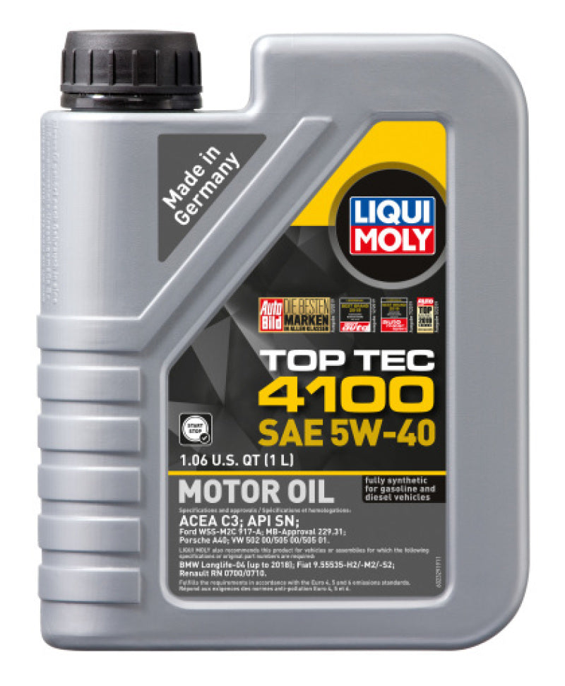 LIQUI MOLY 1L Top Tec 4100 Motor Oil 5W40 - Single