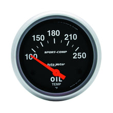 Load image into Gallery viewer, AutoMeter Gauge Oil Temp 2-5/8in. 100-250 Deg. F Electric Sport-Comp