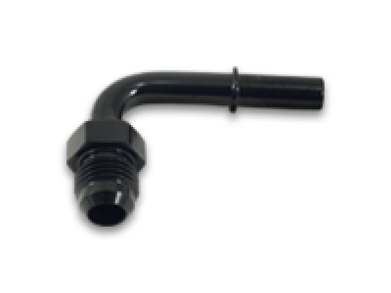 Vibrant 90 Degree Aluminum AN to Male Quick Connect Fitting -8AN - 0.375in Barb Size