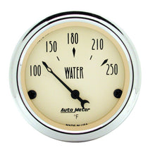 Load image into Gallery viewer, Autometer 2-1/16 inch Electric Water Temperature 250 Deg F Antique Beige Gauge