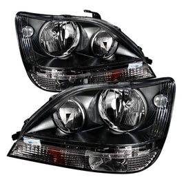 xTune Lexus Rx300 99-03 Halogen Only (Bulbs Not Included) Crystal Headlights Black PRO-JH-LRX99-BK