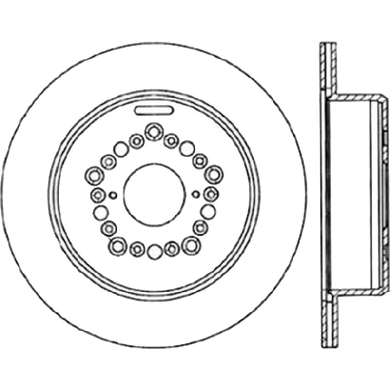 StopTech Power Slot 5/93-98 Supra Non-Turbo Rear Right SportStop CRYO Slotted Rotor
