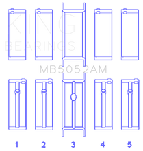 Load image into Gallery viewer, King Engine Bearings Chrysler/Mitsubishi 122ci 2.0L (Size 0.5) Main Bearing Set