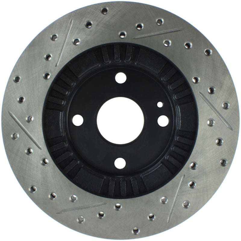 StopTech 99-03 Mazda Protege Slotted & Drilled Left Front Rotor