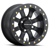 Raceline A71B Mamba 14x7in / 4x137 BP / 10mm Offset / 110.18mm Bore - Satin Black Beadlock Wheel