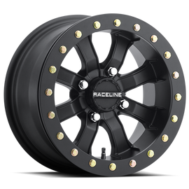 Raceline A71B Mamba 14x7in / 4x156 BP / 30mm Offset / 132.5mm Bore - Satin Black Beadlock Wheel